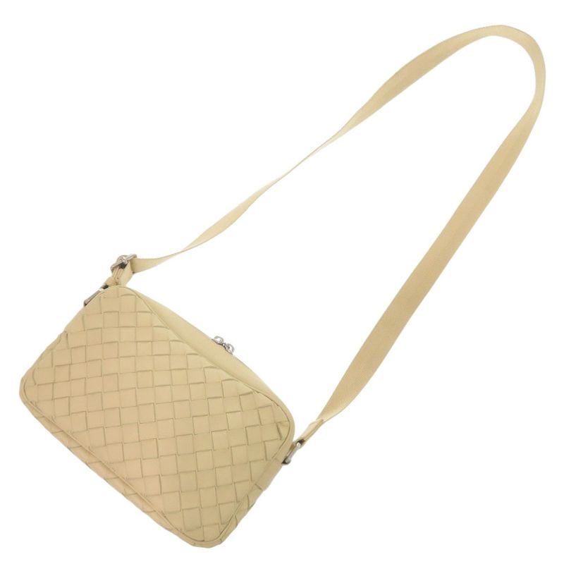 Bottega Veneta Intrecciato Leather Beige Shoulder Bag 1343 Bottega Veneta