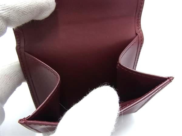 Cartier Must Line Leather Coin Case Coin Purse Ladies Men's Bordeaux