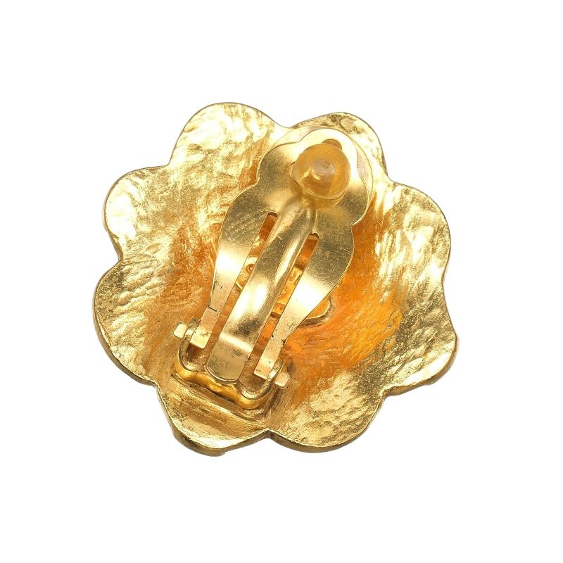 Chanel Coco Mark Vintage *only One Side Gold Plated 96P Ladies 8.3g Earring