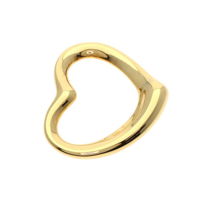 Tiffany & Co Open Heart TOP Pendant Top 18K Yellow Gold Ladies