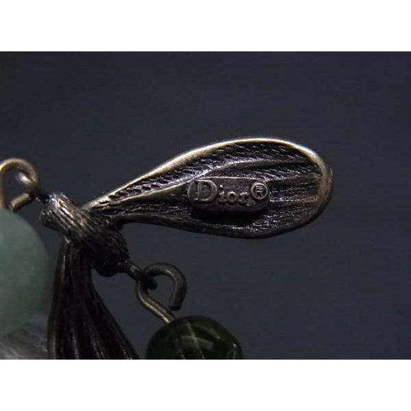 Christian Dior Bracelet Bronze And Green Metal Mistletoe — view 2