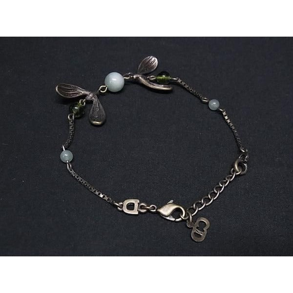 Christian Dior Bracelet Bronze And Green Metal Mistletoe — view 3
