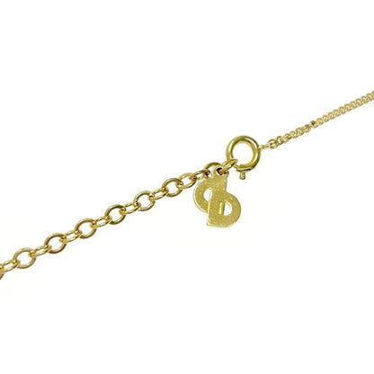 Christian Dior GP Rhinestone CD Logo Necklace Women's Gold 407855 Necklace