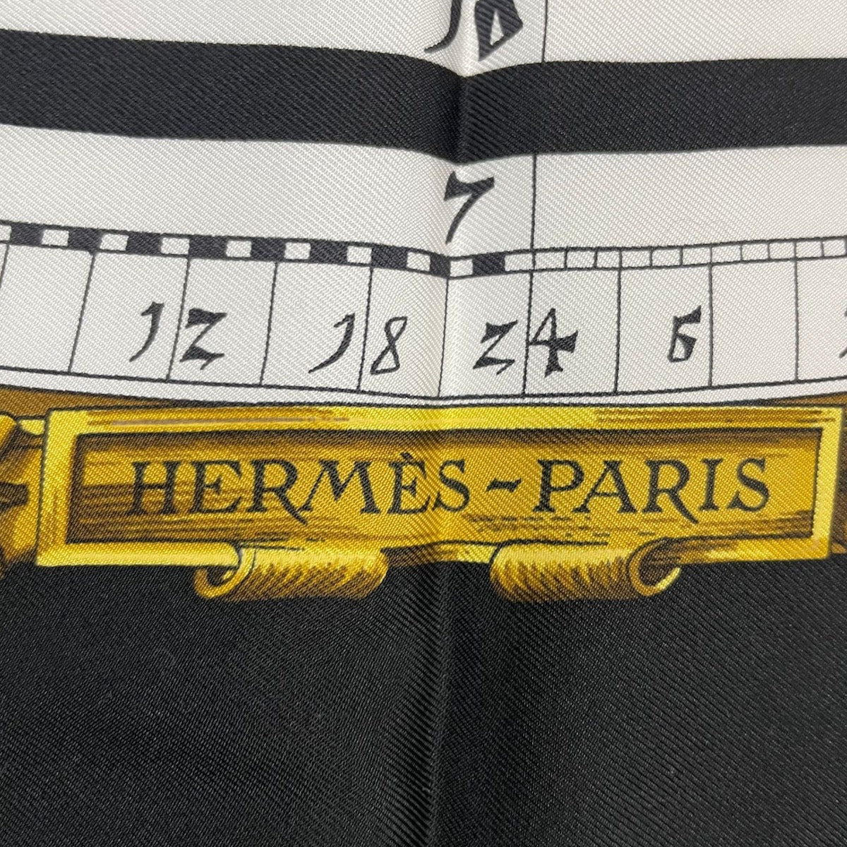 Hermes Scarf Silk Carre 90 Dies ET Hore Astrology Black — view 7