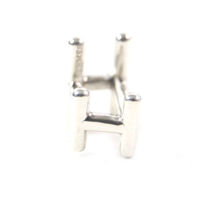 Hermes H2 H Logo Cufflinks Button Cufflinks Ag925 Silver Total Weight 8.8g