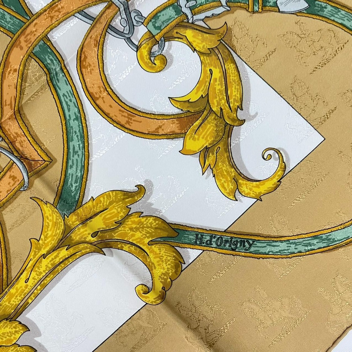 Hermes Scarf Carre 90 100% Silk L'instrvction DV Roy Imperial Science Horse — view 7