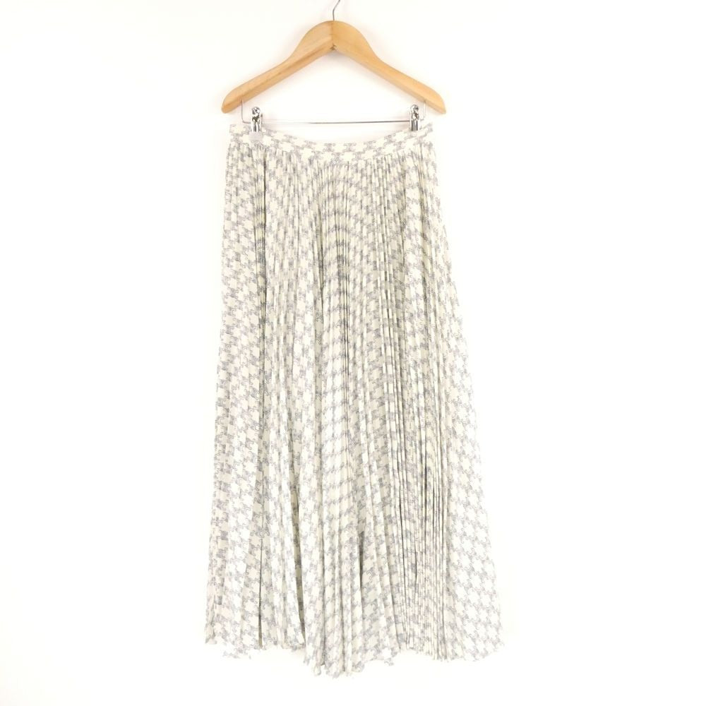 Celine Pleated Skirt 40 Silk Triomphe Long Length