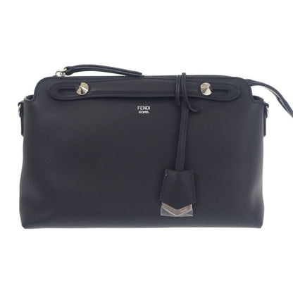 Fendi Visible Medium 8 Bl146 2-Way Bag Shoulder Calfskin Black Silver