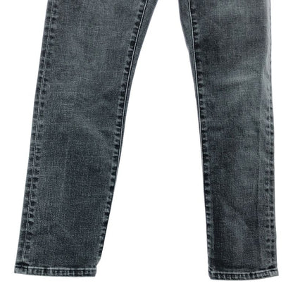 Dior - Logo Leather Patch Black Denim Skinny Pants - 30 - Charcoal Gray - Men's