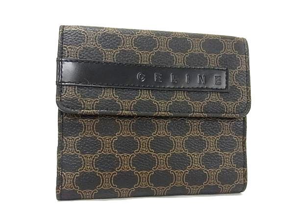 Celine Macadam Pattern PVC Trifold Wallet Billfold Coin Purse Ladies