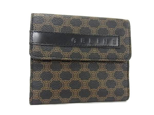 Celine Macadam Pattern PVC Trifold Wallet Billfold Coin Purse Ladies