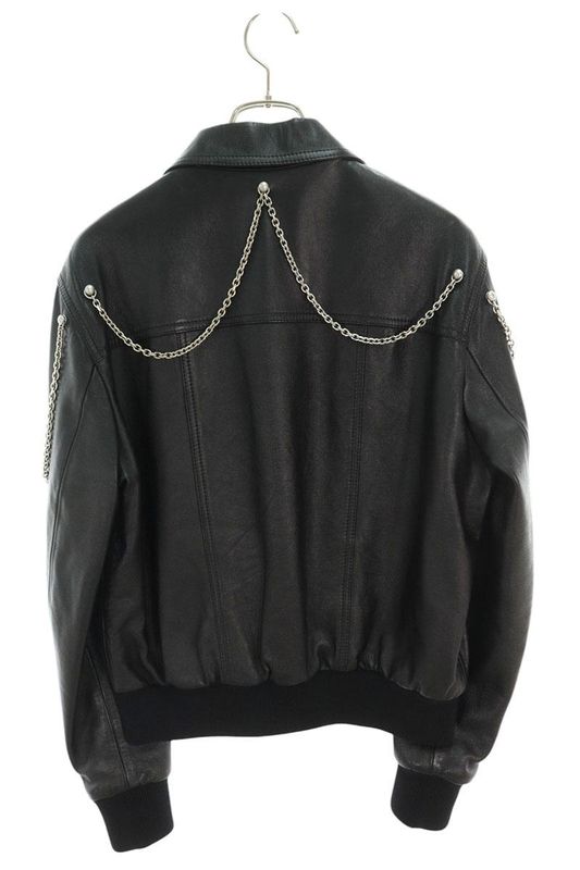 Celine 2e973280d Lambskin Chain Leather Jacket Men's 46