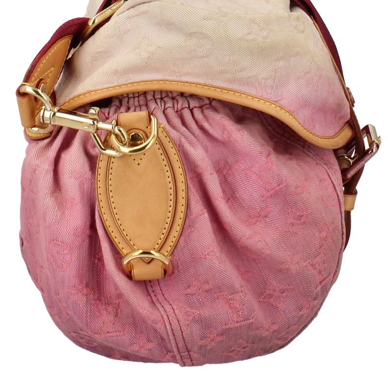 Louis Vuitton Sunshine M93183 Monogram Denim Ladies Handbag Rose Excellent