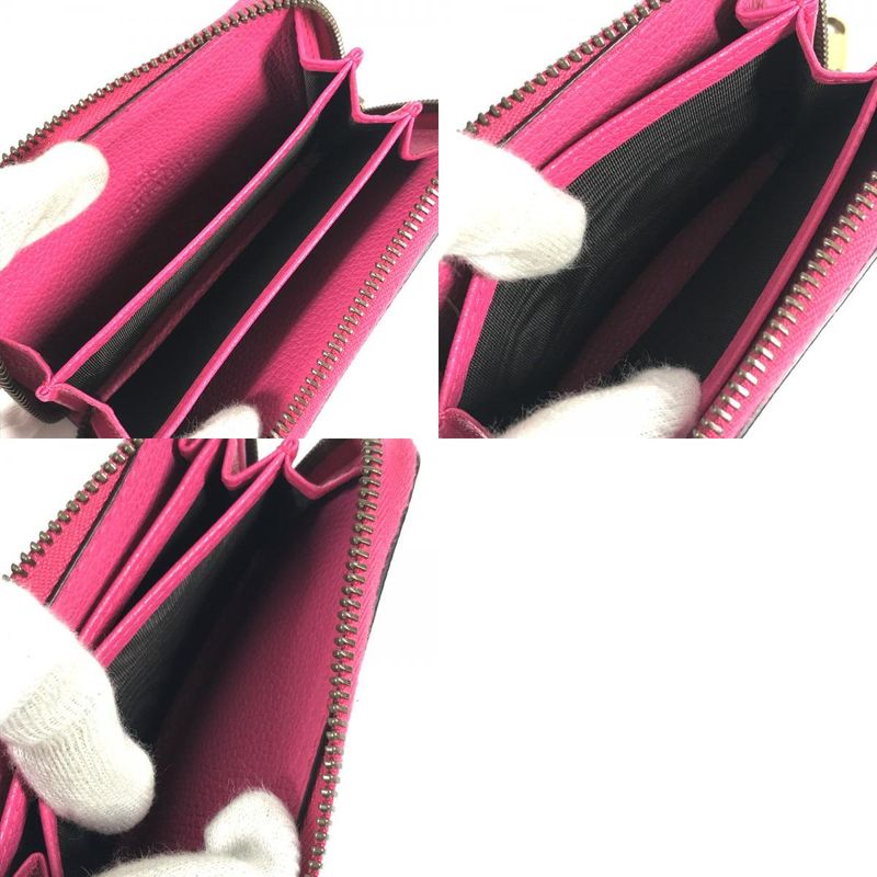 Gucci Coin Case Logo 496319 Leather Pink