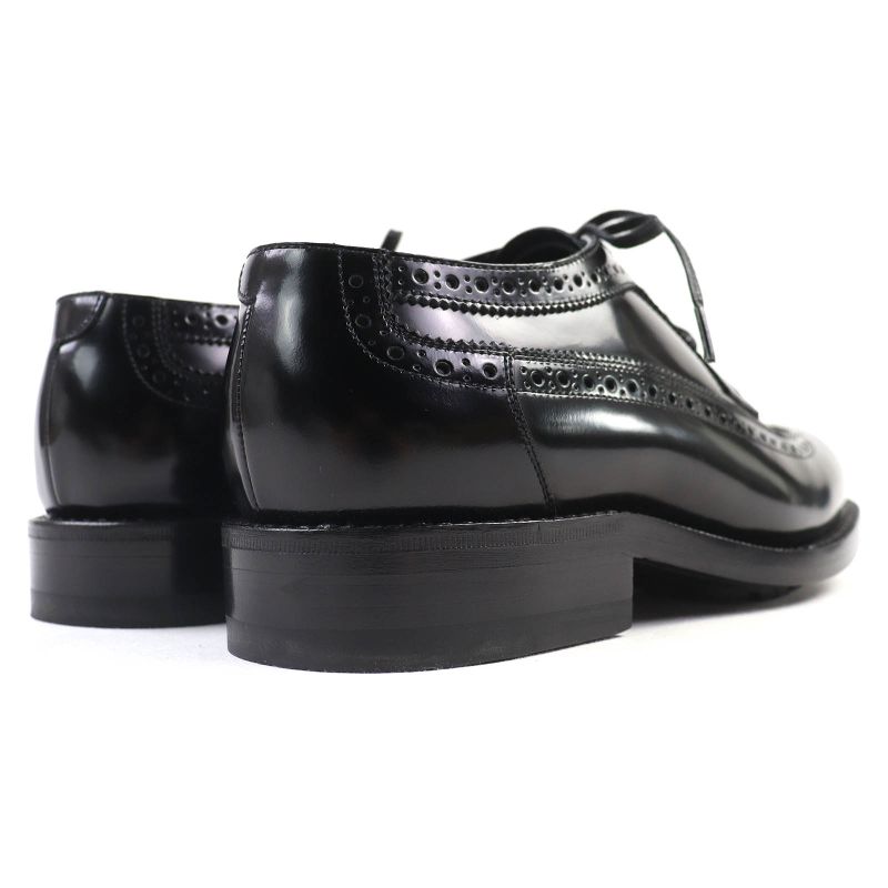 Celine Wingtip Medallion Derby Shoes Leather Shoes Black 35.5 Storage With Bag