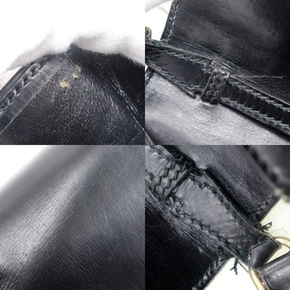 Gucci Old Gucci Sherry Line 2WAY Clutch Calf Black Ladies Shoulder Bag