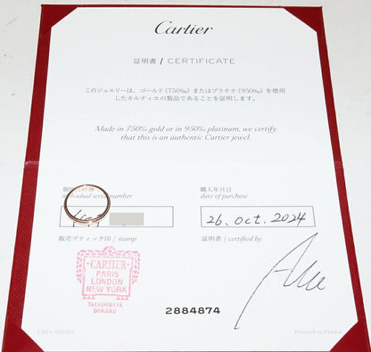 Cartier Ring 18K Pink Gold D'amour Wedding Ring Width 25mm (010in) B40937