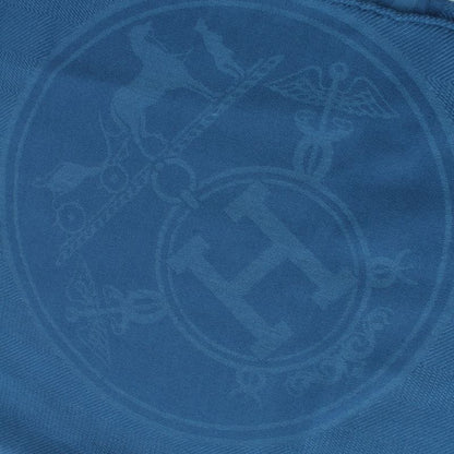 Hermes New Livris Cashmere Silk H Logo Stole Blue