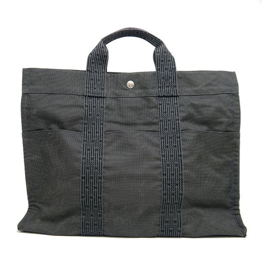 Hermes Her Line Tote MM Gray Canvas A4 Compartment