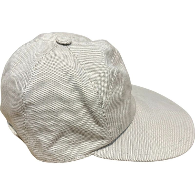 Hermes ② Nevada Cotton Canvas Cap Cotton Outer Linen Inner Unisex Beige 58