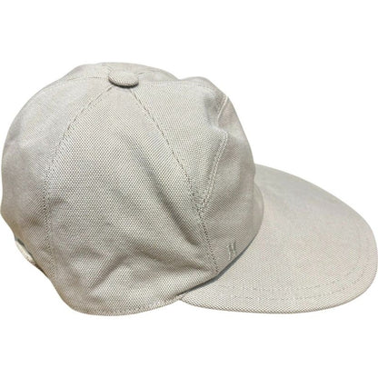 Hermes ② Nevada Cotton Canvas Cap Cotton Outer Linen Inner Unisex Beige 58
