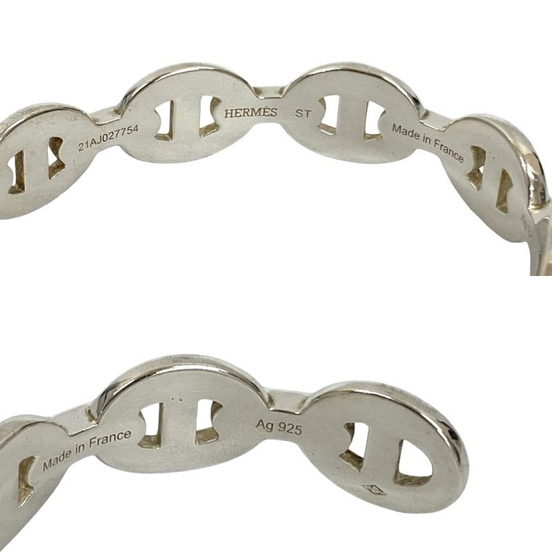 Hermes Chaine D'ancre Bangle Silver 925 Bracelet Accessory 34216