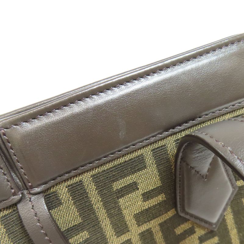 Fendi Origami Medium Zucca Pattern Tote Bag Canvas Women