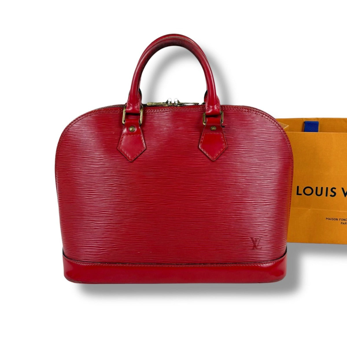 Louis Vuitton Handbag Alma PM Epi Leather Castilian Red — view 12