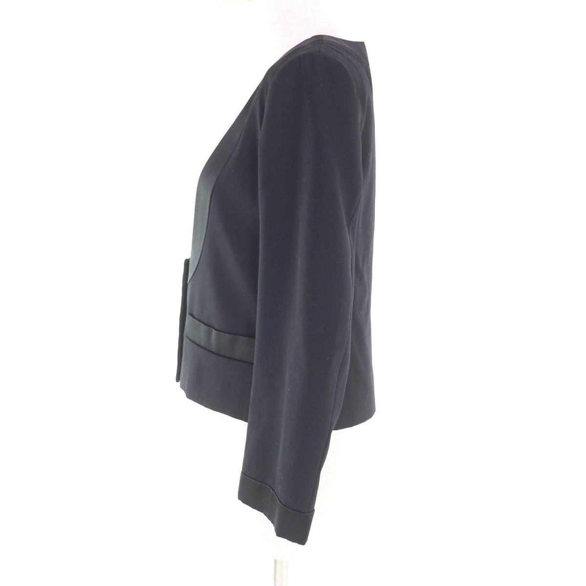 Chanel Lining Silk Coco Button with Rhinestone Wool Jacket — view 2