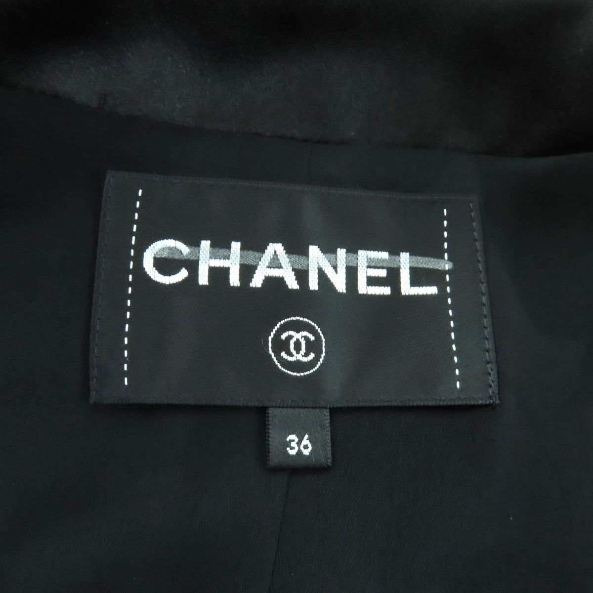 Chanel Lining Silk Coco Button with Rhinestone Wool Jacket — view 7