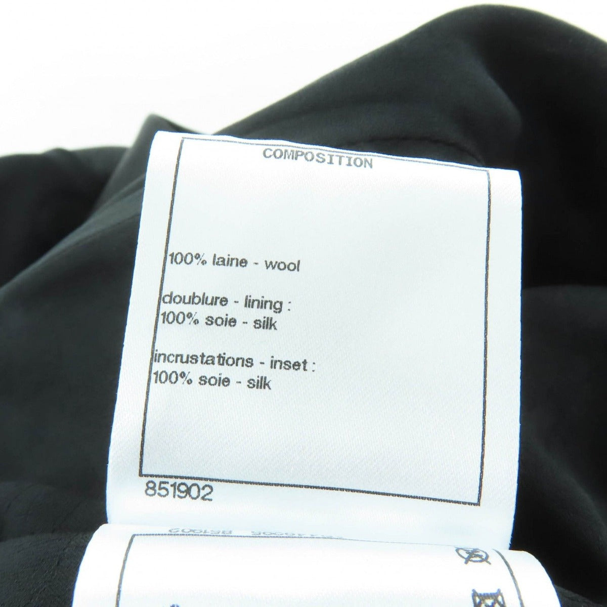 Chanel Lining Silk Coco Button with Rhinestone Wool Jacket — view 9