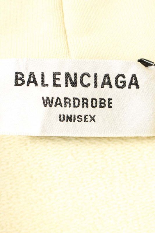 Balenciaga 620947 Tkvi9 Used Campaign Logo Embroidered Pullover Hoodie Men XXS