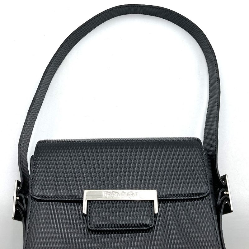 YVES Saint Laurent Yves Saint Laurent Shoulder Bag Handbag Black Leather Shape