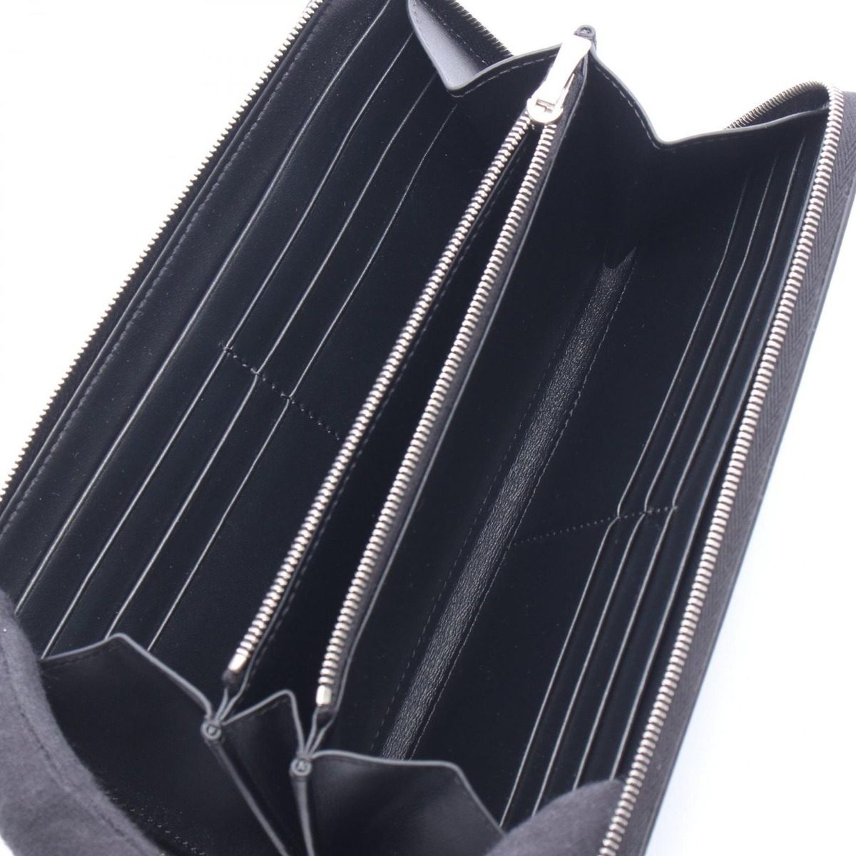 Celine Round Wallet Large Zip Black Leather — view 3