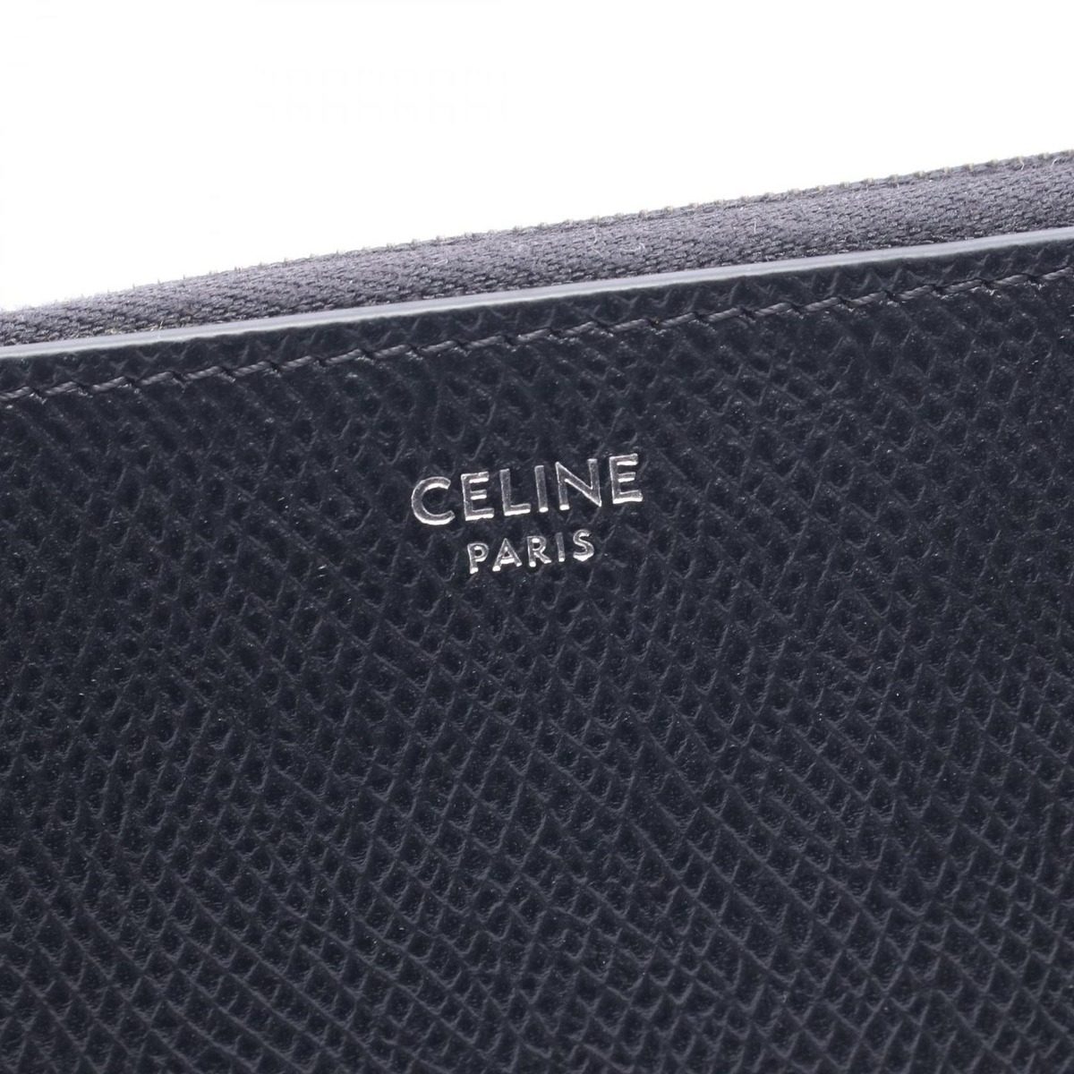 Celine Round Wallet Large Zip Black Leather — view 4