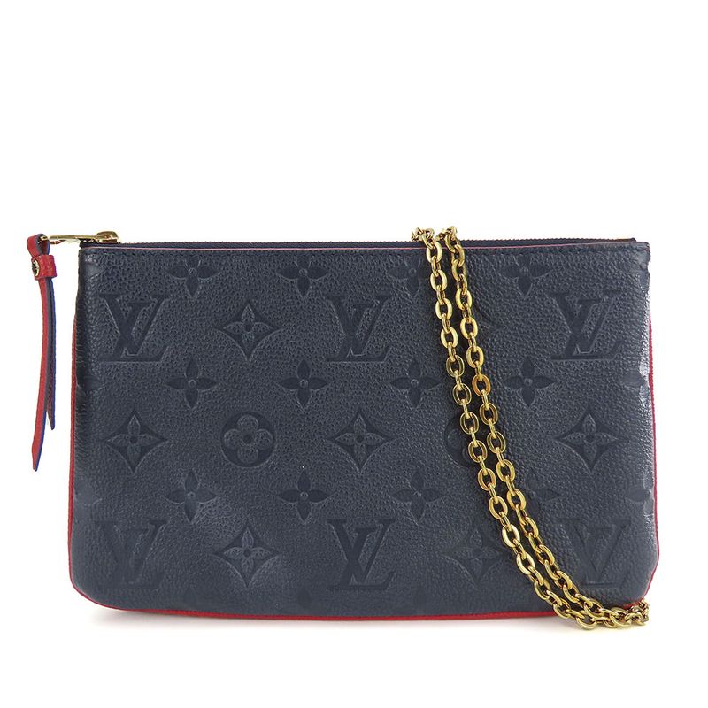 Louis Vuitton Shoulder Bag Pochette Double Zip M63916 Monogram Empreinte Marine
