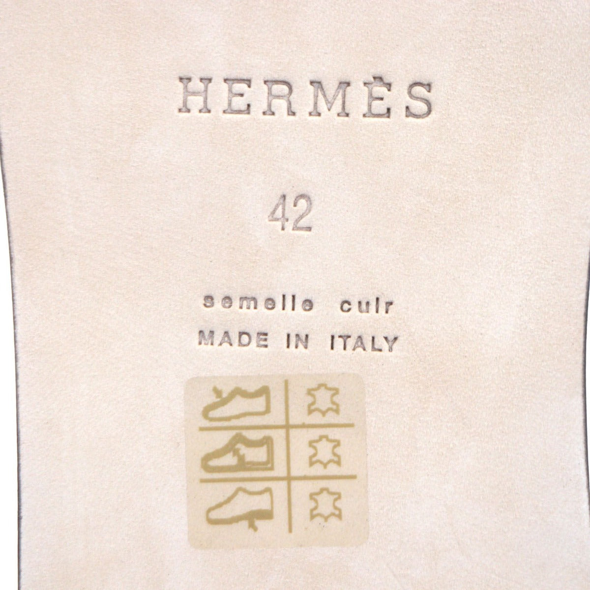 Hermes Izmir H Motif Leather Sandals Slide White 42 Boxes And Storage — view 8