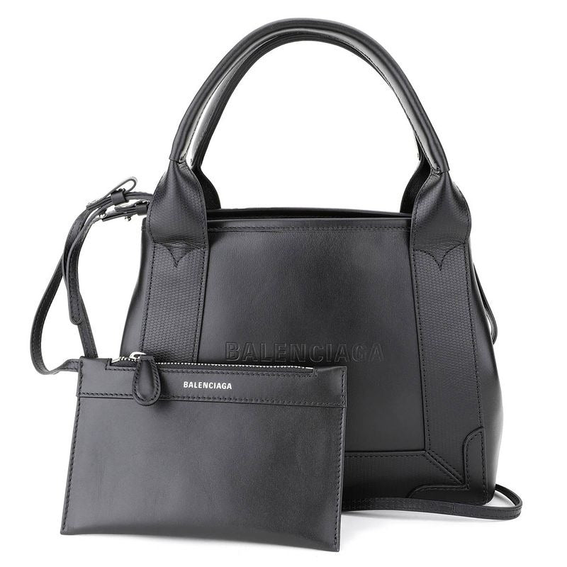 Balenciaga Tote Bag Navy Cabas Black