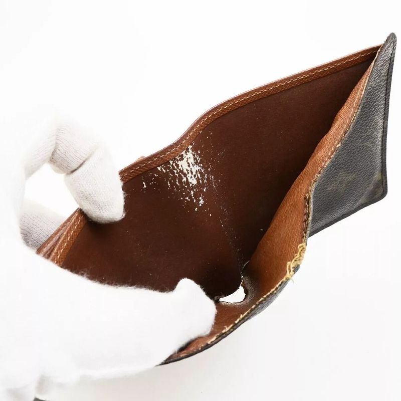 Louis Vuitton Bifold Wallet Monogram W Hook Brown Set Of 2 02bs059