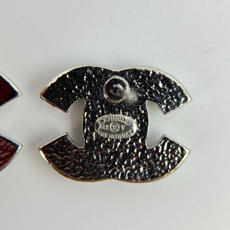 Chanel Coco Mark Accessories Earrings Silver A12V Vintage Ladies