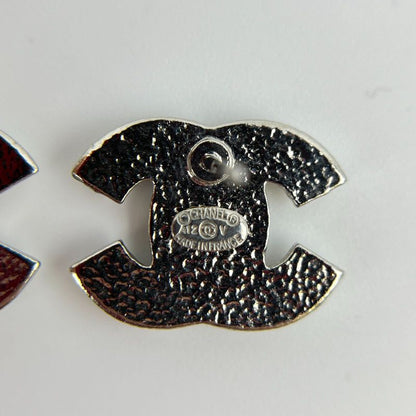 Chanel Coco Mark Accessories Earrings Silver A12V Vintage Ladies