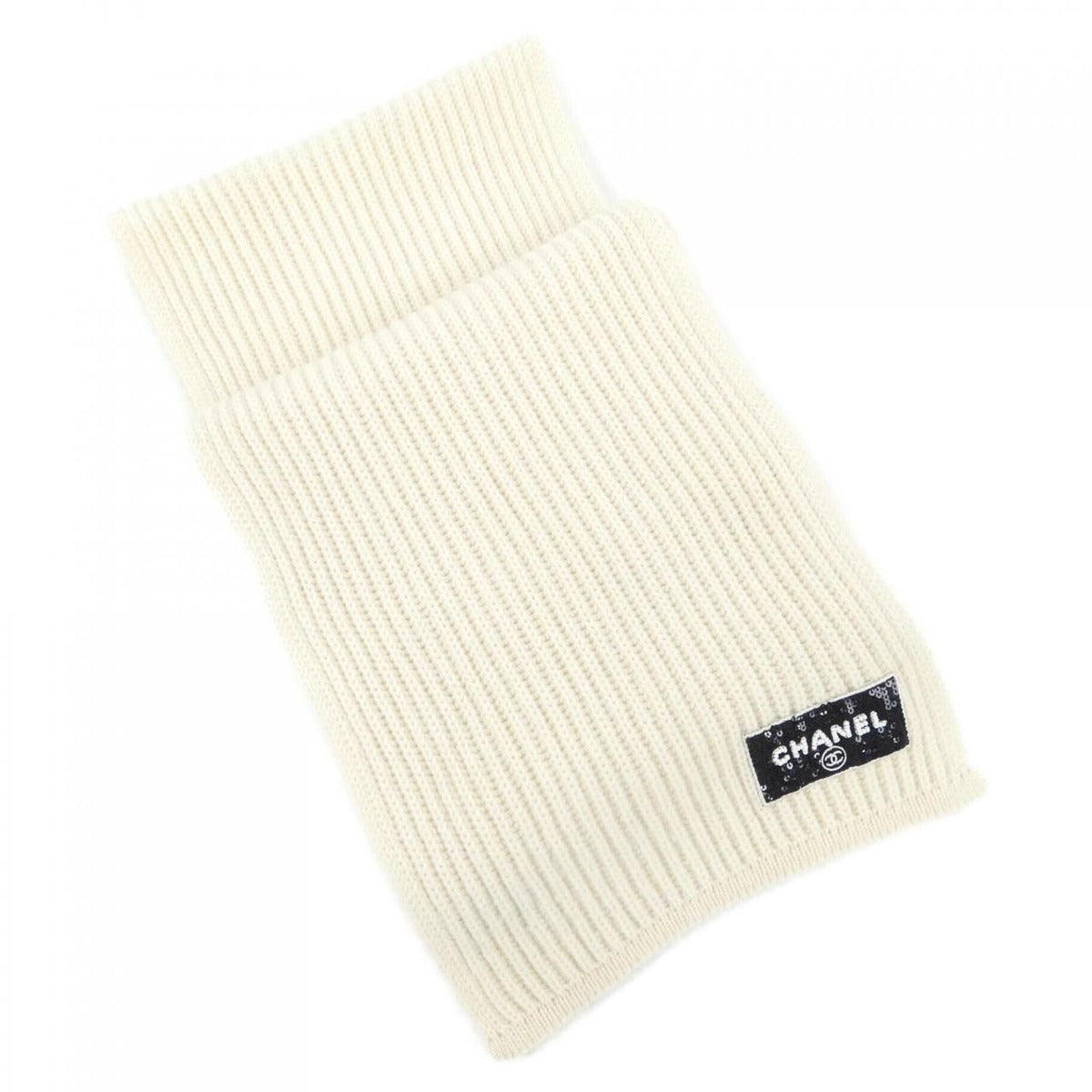 Chanel Code Scarf Cashmere White