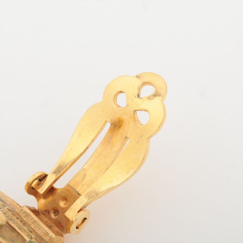 Chanel Coco Mark 207 Earrings (one Piece Only) GP And Faux Pearl Gold