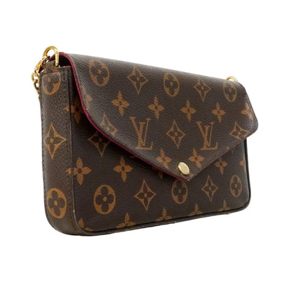 Louis Vuitton Shoulder Wallet Monogram Pochette Felicity Brown — view 2