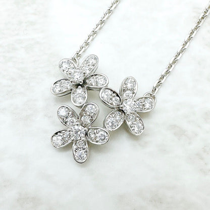 Van Cleef & Arpels Socrates 3 Flowers Diamond Necklace — view 2