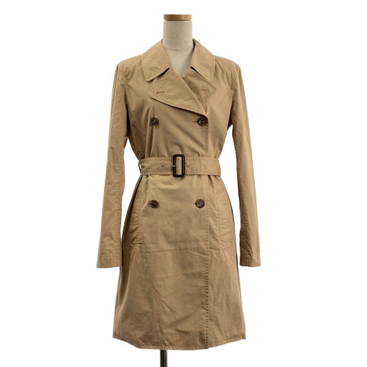 Celine - Phoebe Period Logo Button Belted Double Coat - 36 - Beige - Women's
