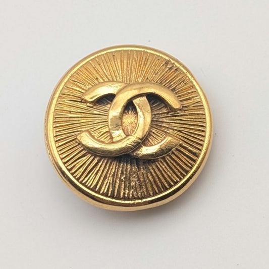 Chanel Earrings CC Logo Gold First Era Vintage