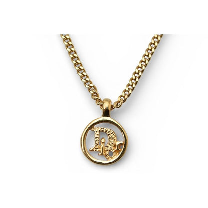 Christian Dior Necklace Vintage Logo Circle