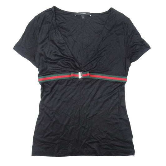 Good Tom Ford Period Vintage Gucci Sherry Line Ribbon V Neck T-Shirt Short