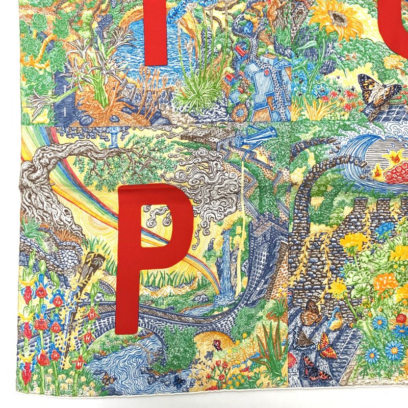 Grade Rare Hermes Carre 90 Carre Geant Elefseria 100% Silk Scarf With Box